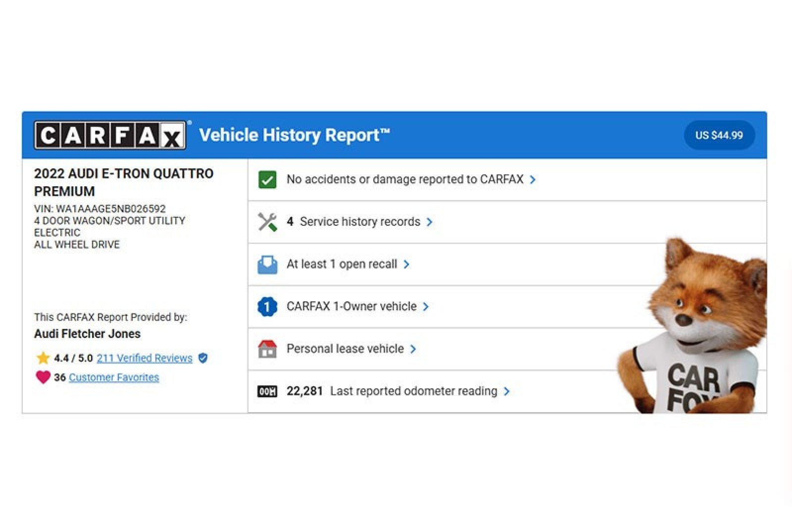 Used 2022 Audi e-tron Premium with VIN WA1AAAGE5NB026592 for sale in Costa Mesa, CA