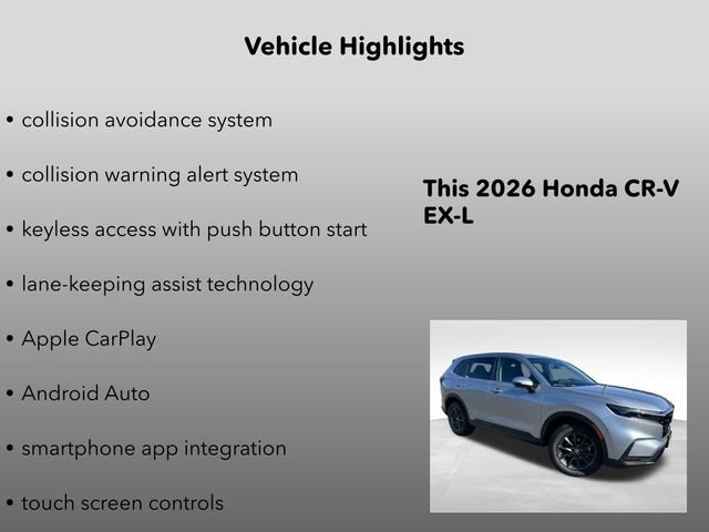New 2026 Solar Silver Metallic Honda EX-L image 10