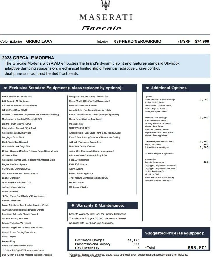 2023 Maserati Grecale 2.0 MHEV MODENA AUTO 4WD's photo