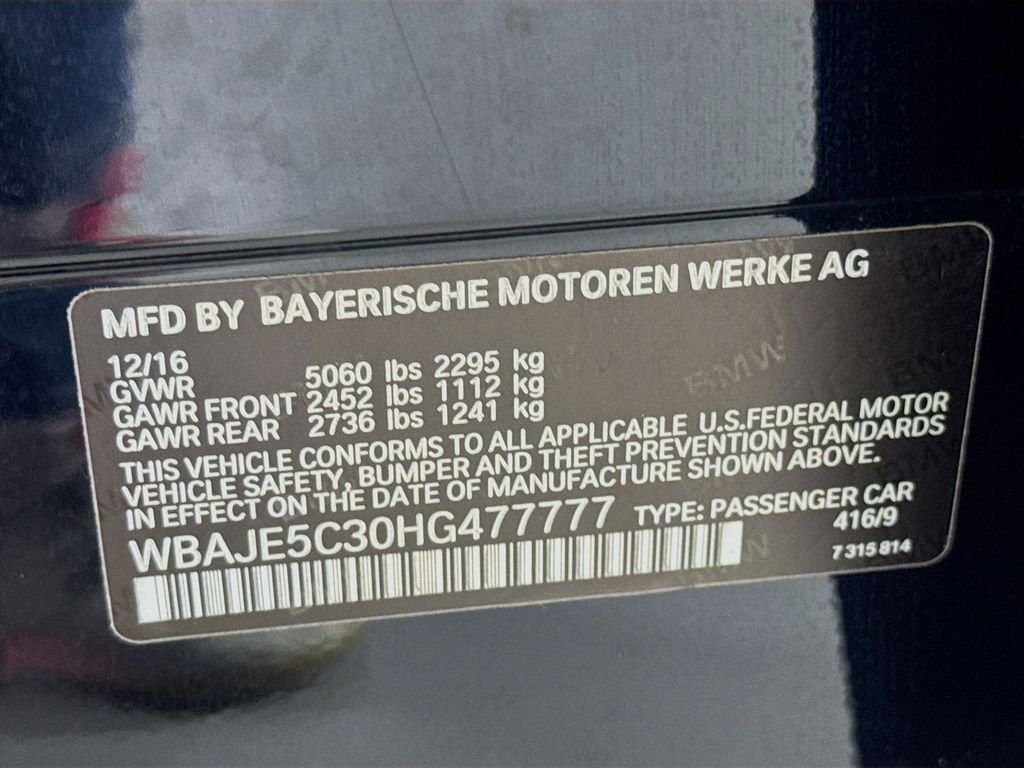 Used 2017 Carbon Black Metallic BMW 540i image 44