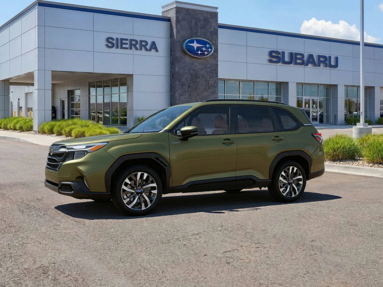 New 2026 Autumn Green Metallic/Crystal Black Silica Subaru Touring Hybrid image 2