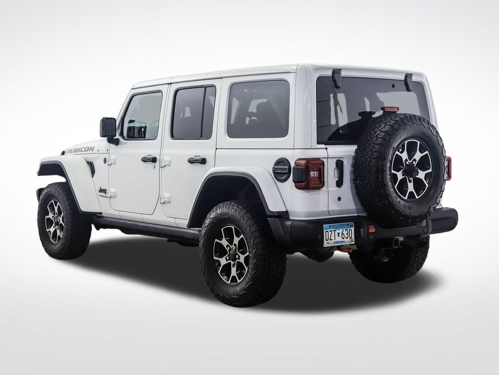 Used 2020 Bright White Clearcoat Jeep Unlimited Rubicon image 3
