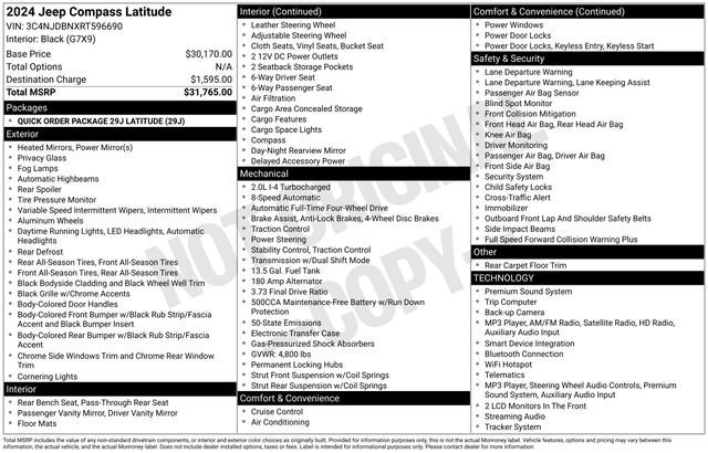 Used 2024 Silver Zynith Metallic Clearcoat Jeep Latitude image 32