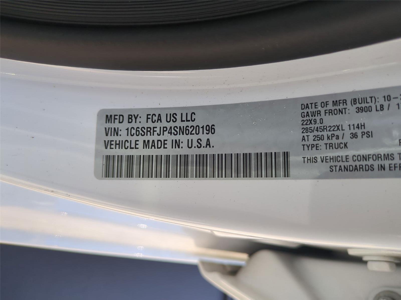 Used 2025 Bright White Clearcoat DODGE LARAM image 42