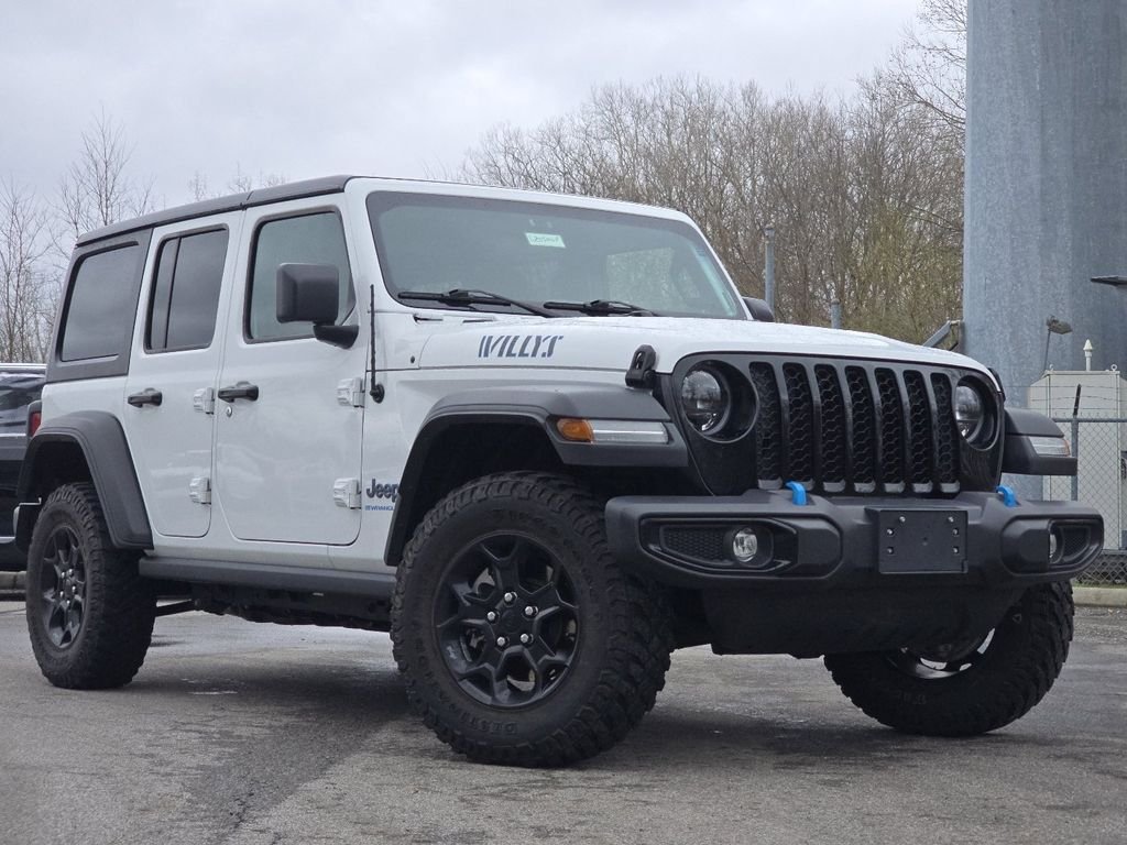 Used 2023 Jeep Wrangler 4xe Willys 4XE with VIN 1C4JJXN63PW647457 for sale in Columbus, OH