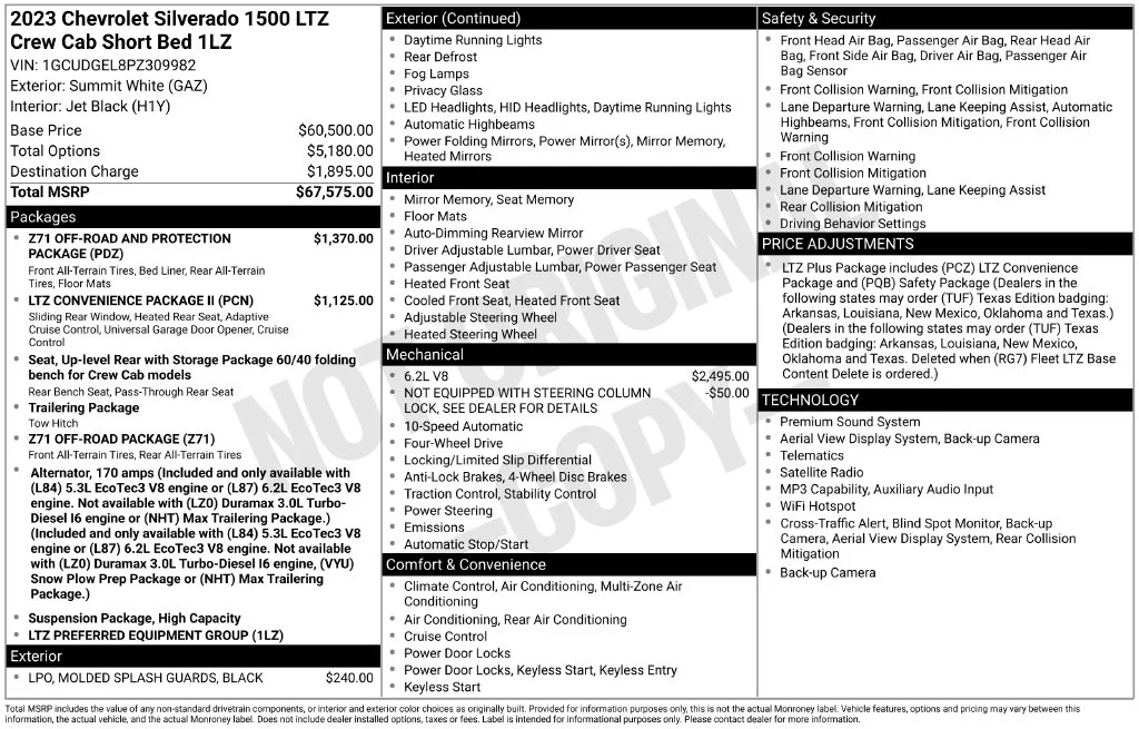 Used 2023 White Chevrolet LTZ image 3