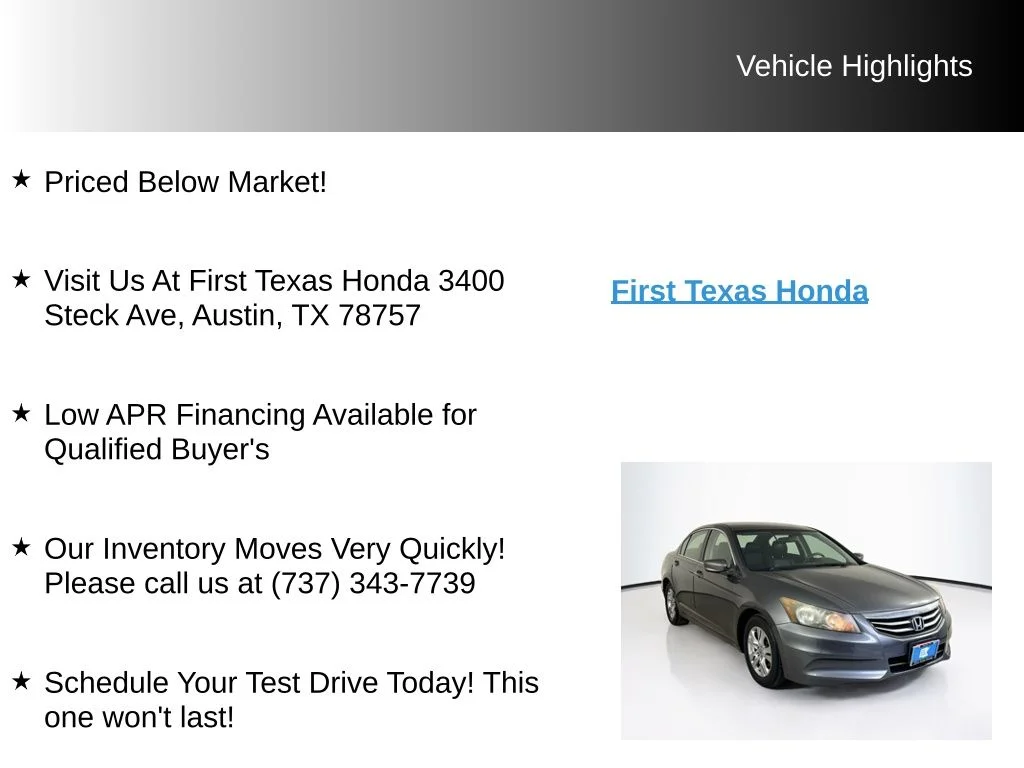 Used 2011 Polished Metal Metallic Honda SE image 9