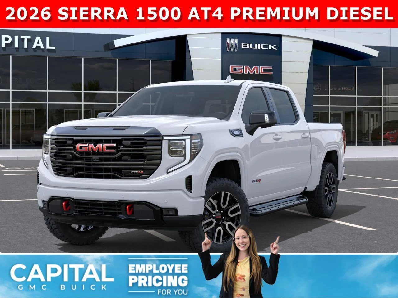 New 2026 Summit White GMC AT4 image 1