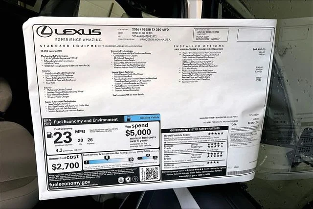 New 2026 Wind Chill Pearl Lexus Luxury image 13