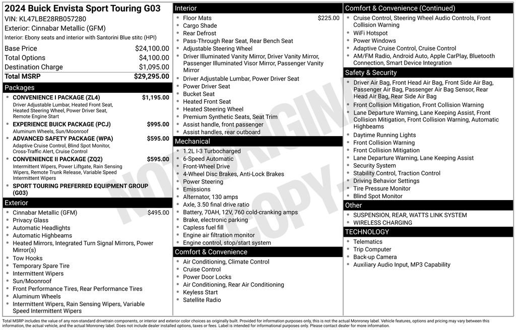 Used 2024 Red Buick Sport Touring image 31