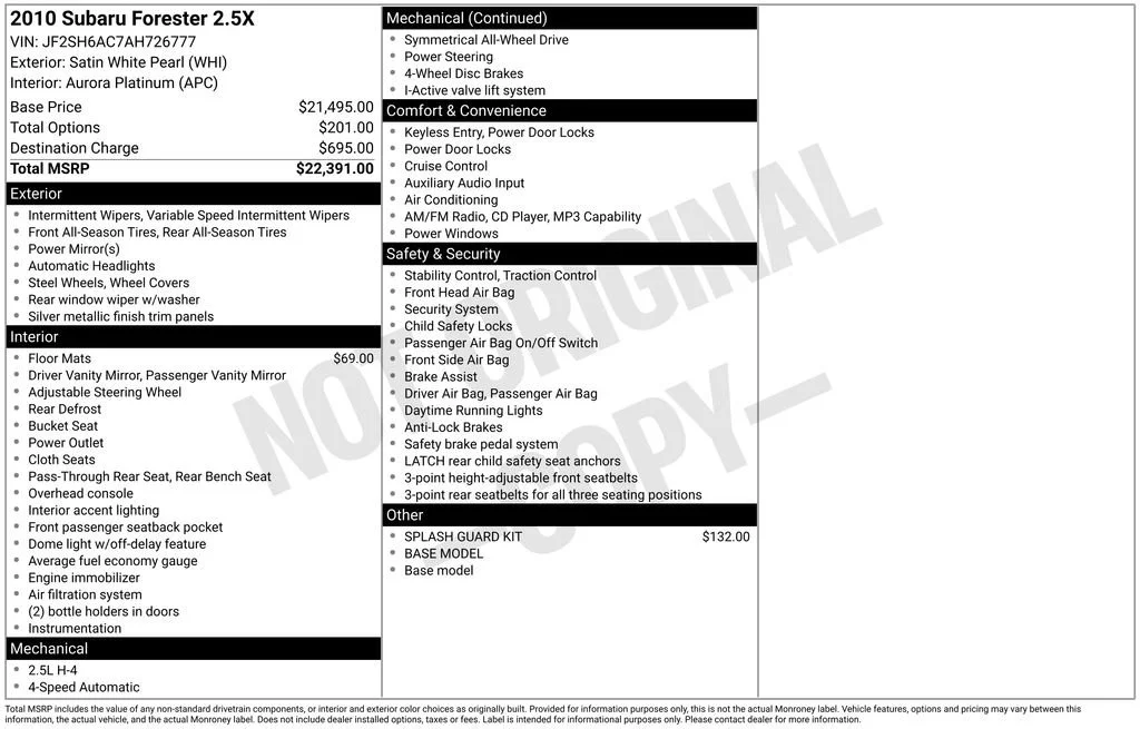2010 Subaru Forester X - Photo 9
