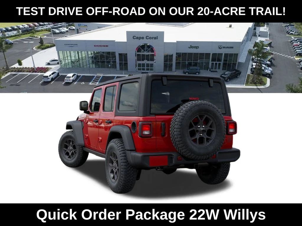 New 2026 Firecracker Red Clear-Coat Exterior Paint Jeep Willys image 3