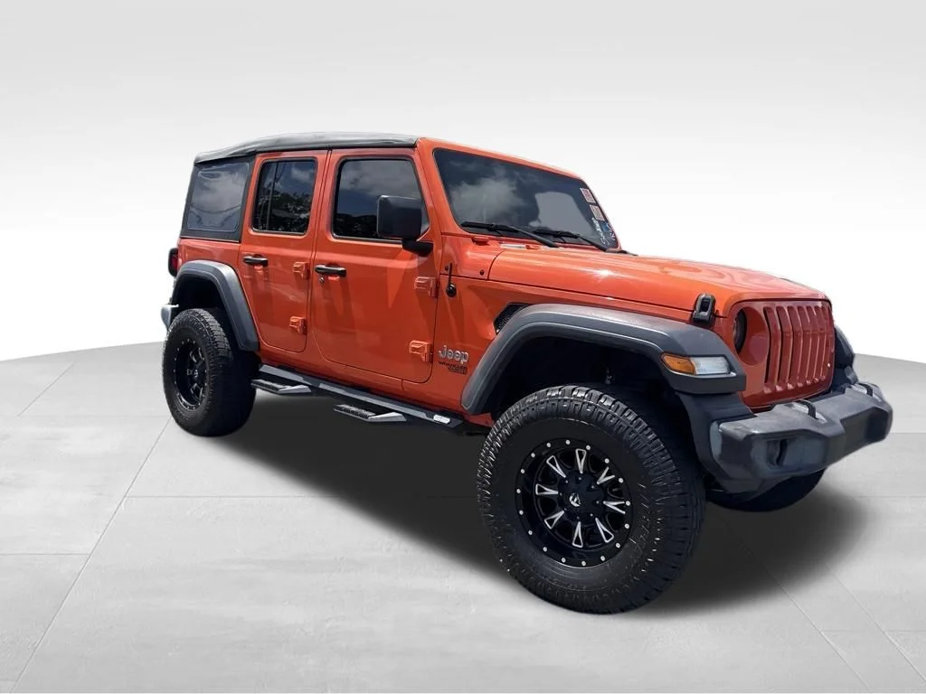 Used 2019 Orange Jeep Unlimited Sport image 8