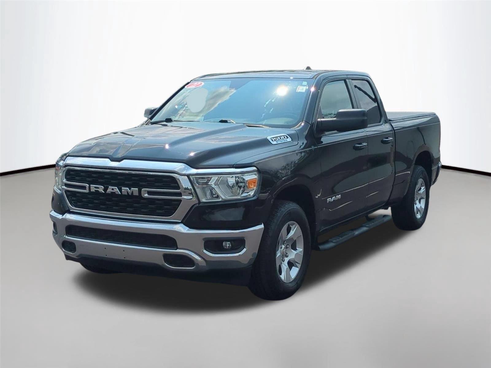 Used 2022 Diamond Black Crystal Pearlcoat Ram Big Horn image 1