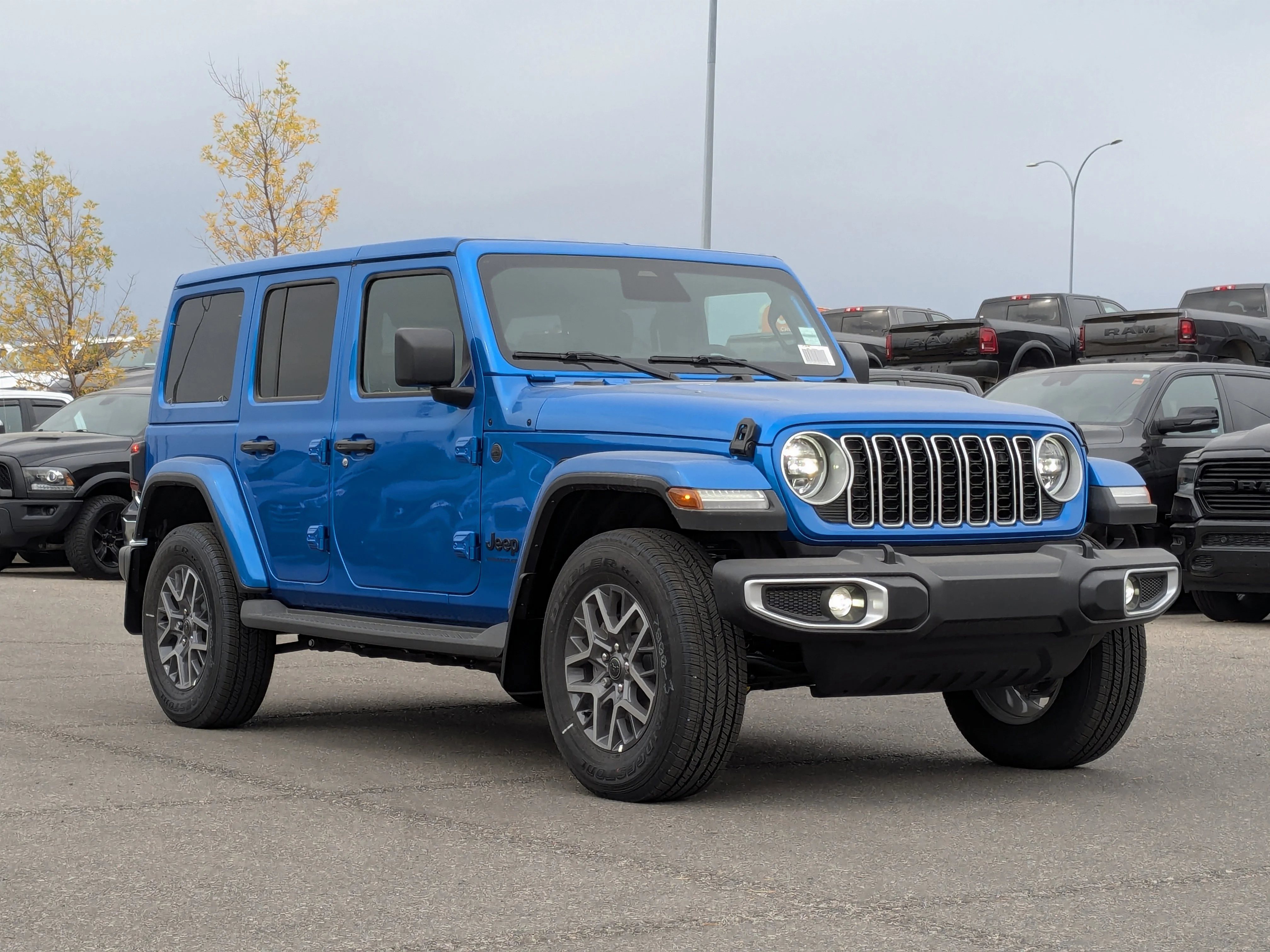 New 2025 Blue Jeep Sahara - - Adaptive Cruise - 12.3inch display - Blind Spot Mon - Body Color 3 Piece HT & Tons More! image 2