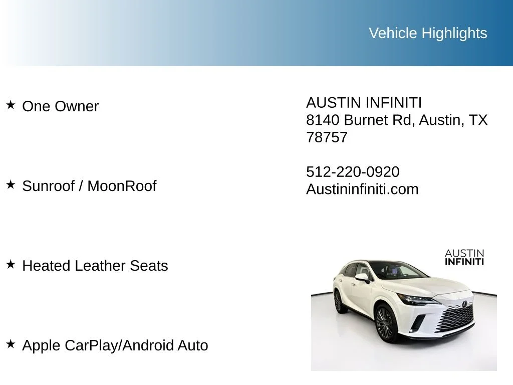Used 2024 White Lexus 350 Luxury image 10