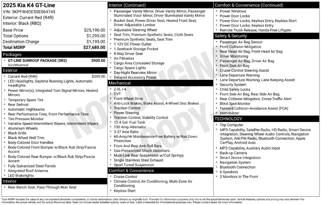 Used 2025 Red Kia GT-Line image 3