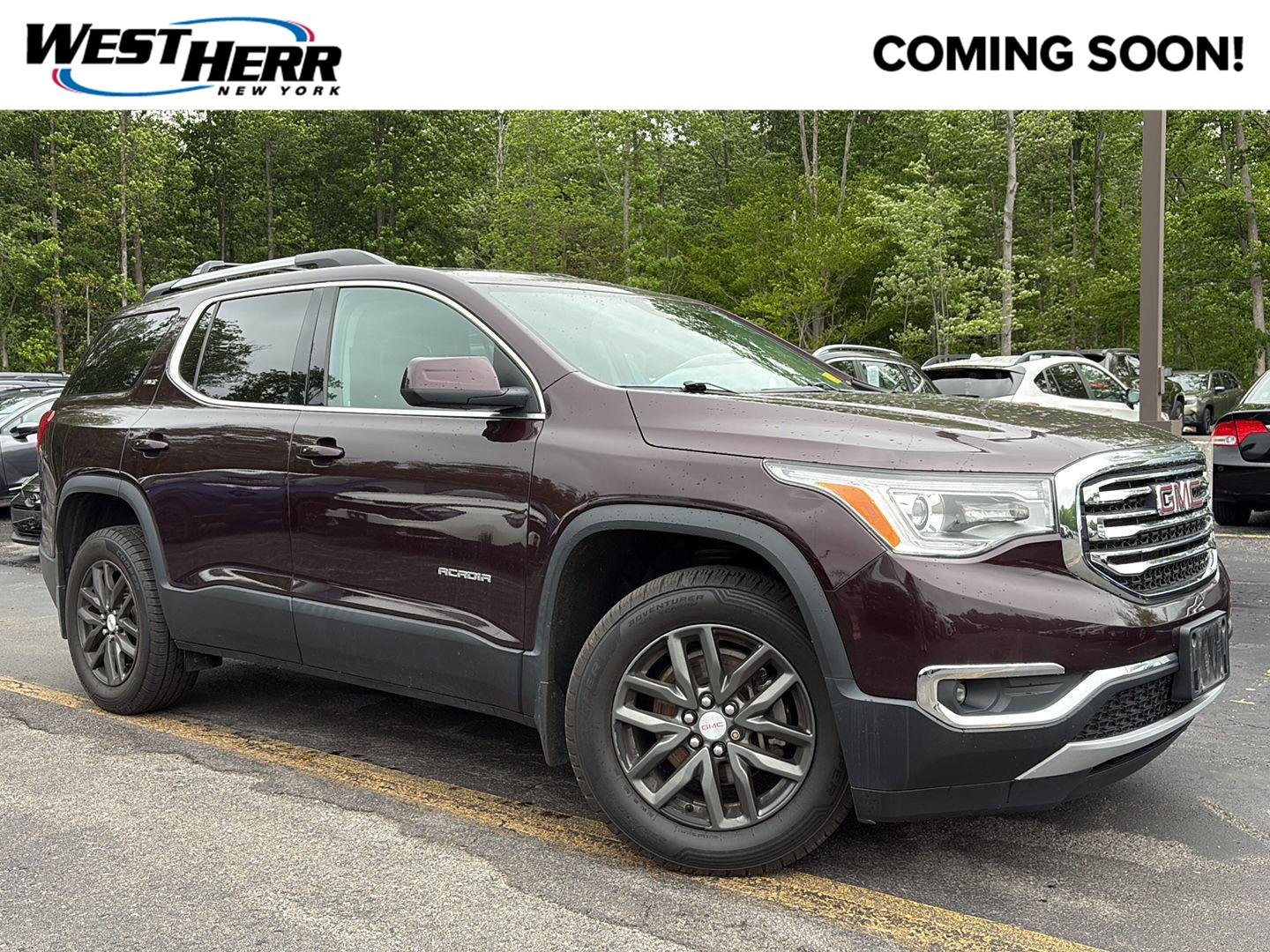 Used 2018 Black Cherry Metallic GMC SLT image 1