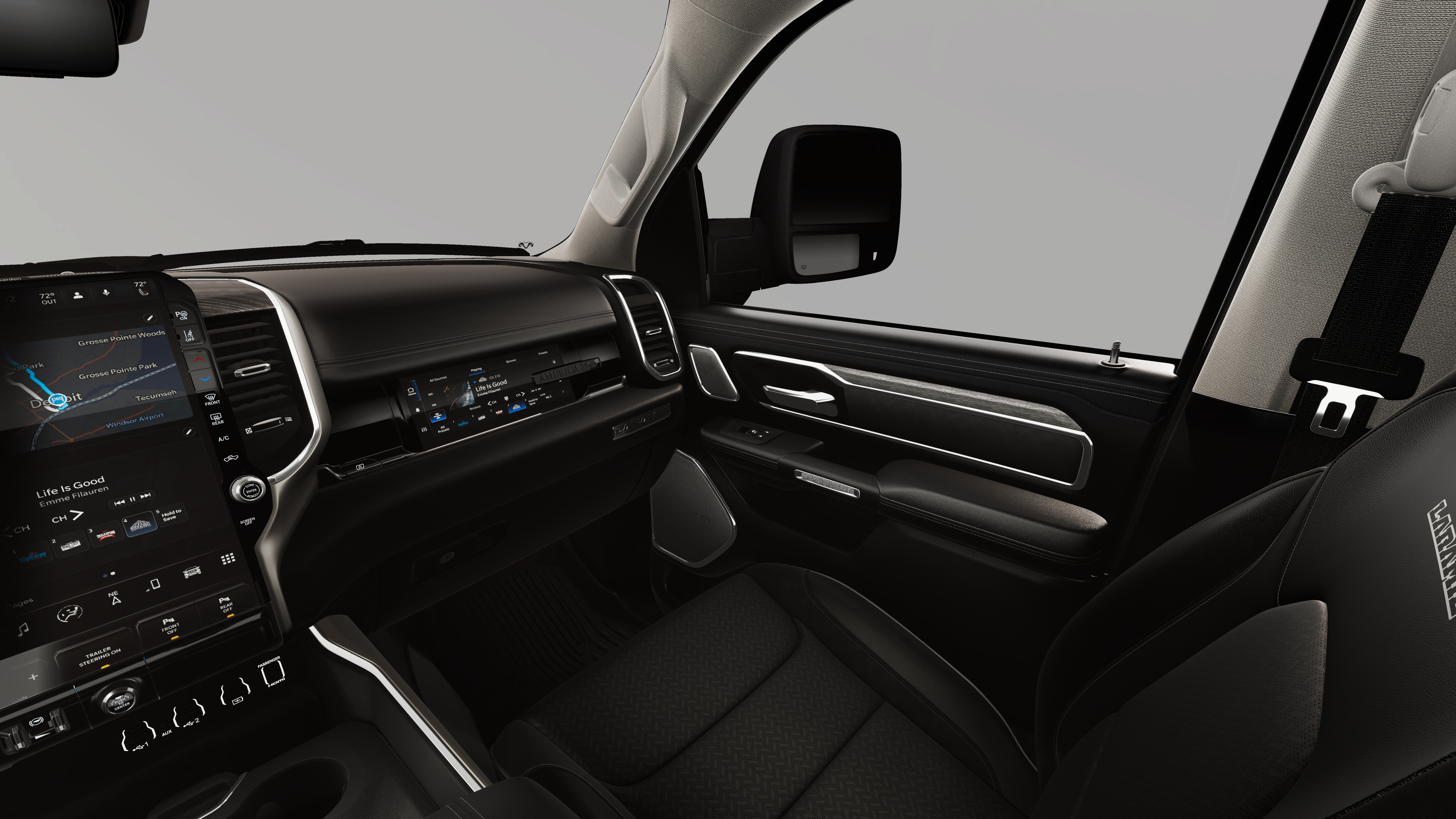 New 2026 Diamond Black Crystal Pearl-Coat Exterior Paint RAM LARAMIE image 33