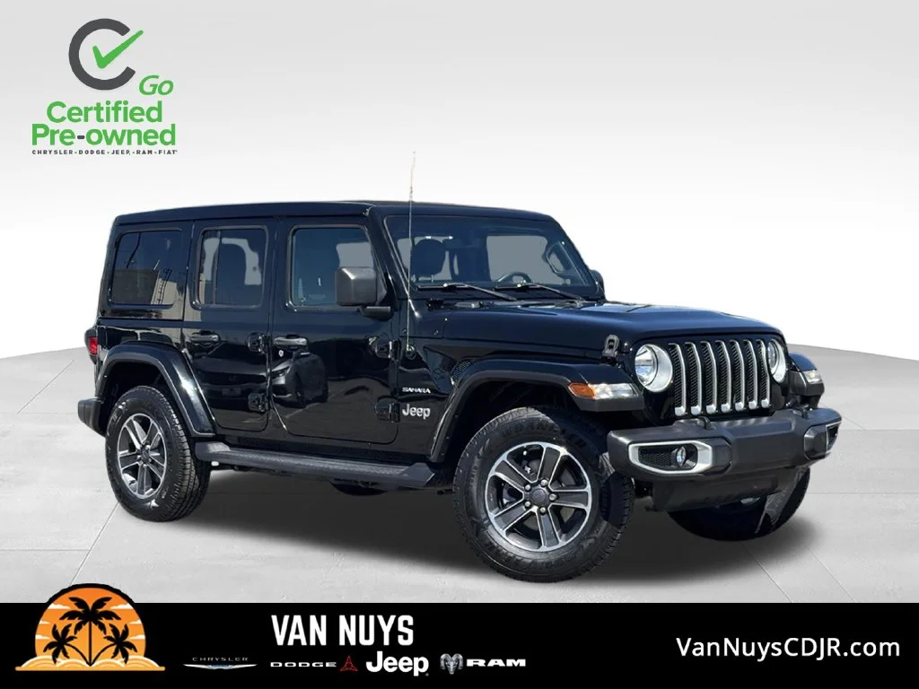 Certified Used 2023 Black Jeep Sahara image 1