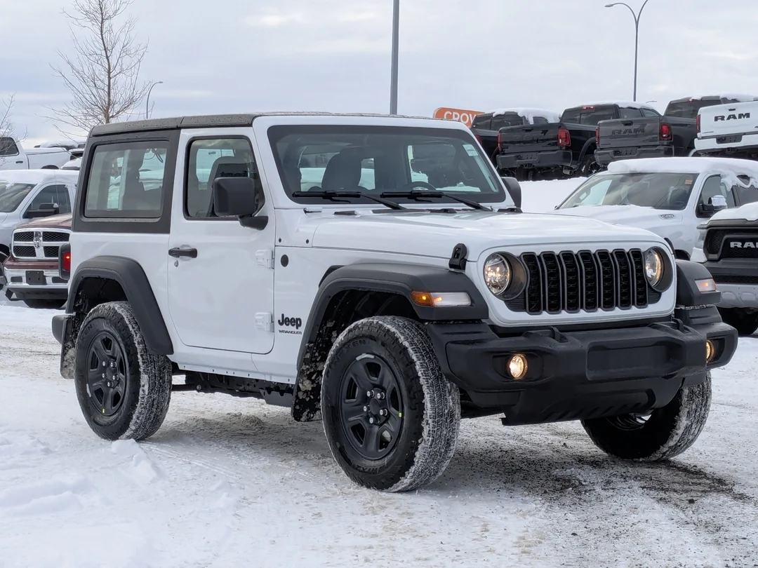 New 2026 White Jeep Sport - - 4x4 - 2.0L Turbo Engine - 12.3 Uconnect 5 Display - Black Freedom Hardtop & More! image 2
