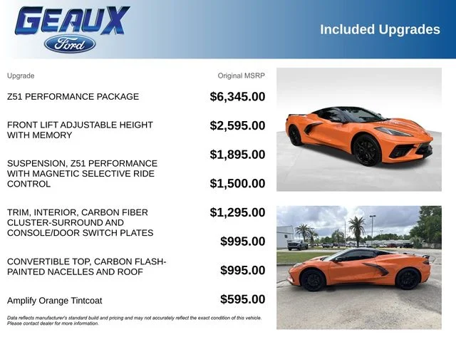 Used 2023 Orange Chevrolet Stingray image 5