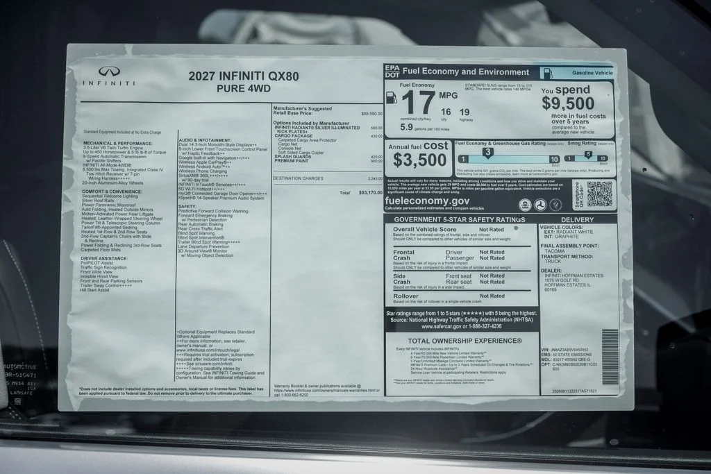 New 2027 RADIANT WHITE INFINITI Pure 4WD image 26