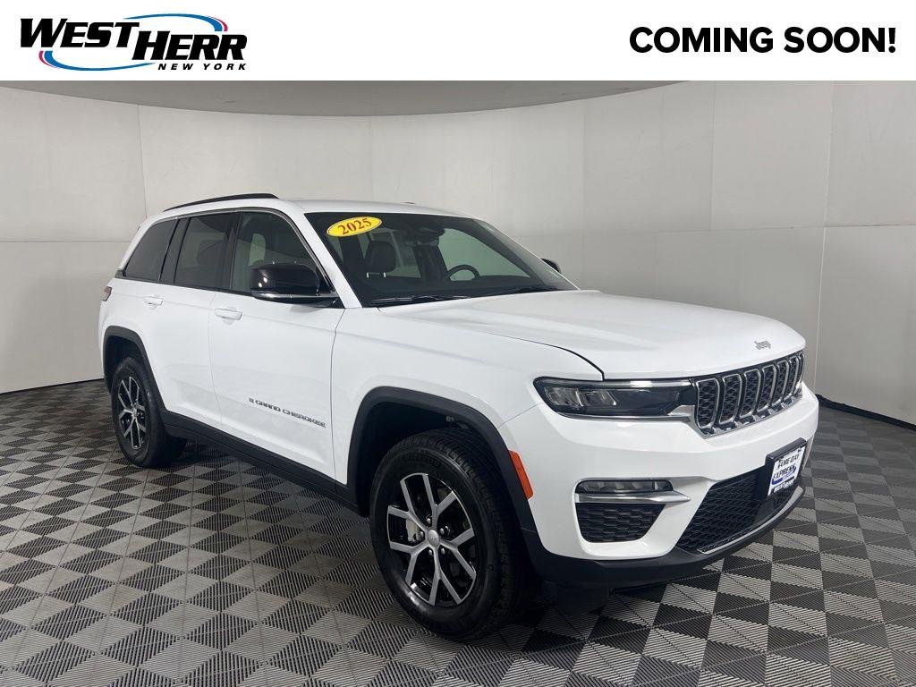 Used 2025 Bright White Clearcoat Jeep Limited image 1