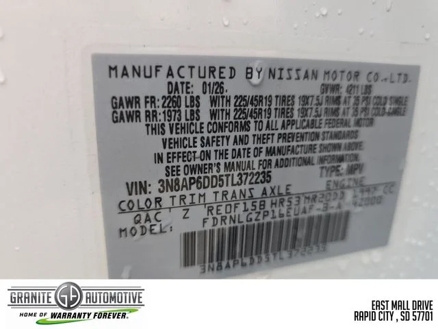 New 2026 Aspen White TriCoat Nissan SR image 30