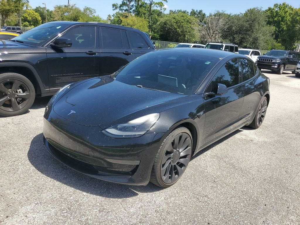 Used 2021 Black Tesla Performance image 3
