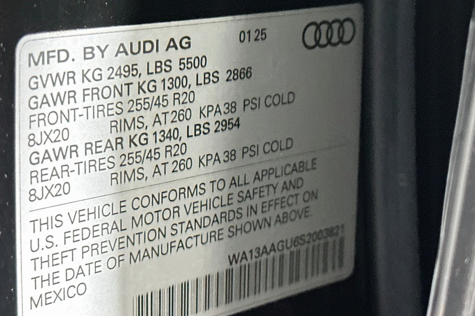 Used 2025 Mythos Black Metallic Audi Prestige image 24