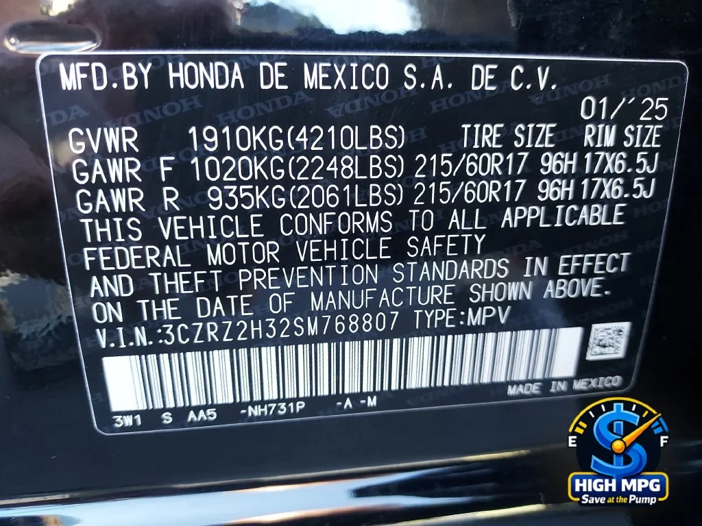 Certified Used 2025 Crystal Black Pearl Honda AWD LX image 34