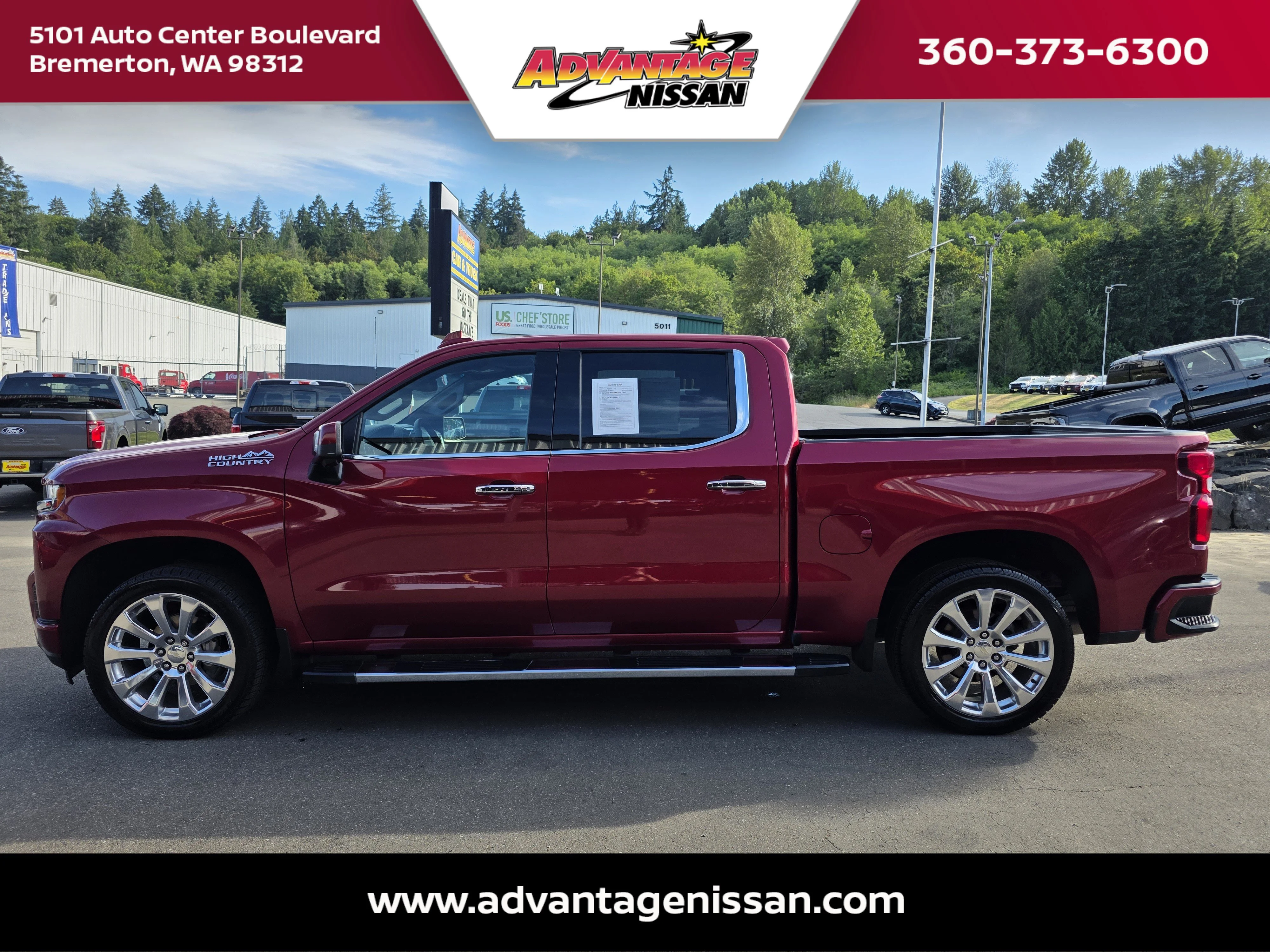 Used 2020 Cajun Red Tintcoat Chevrolet High Country image 2