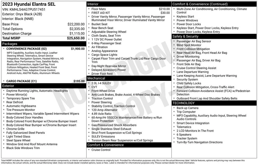 Used 2023 Black Hyundai SEL image 6
