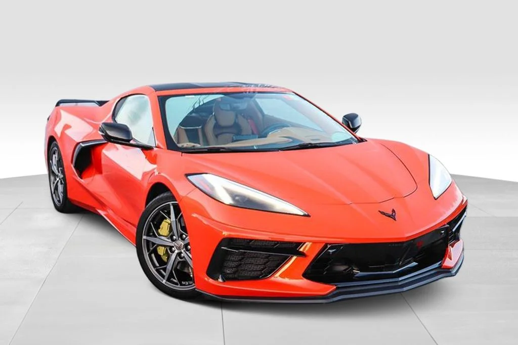 Used 2020 Orange Chevrolet Stingray image 2