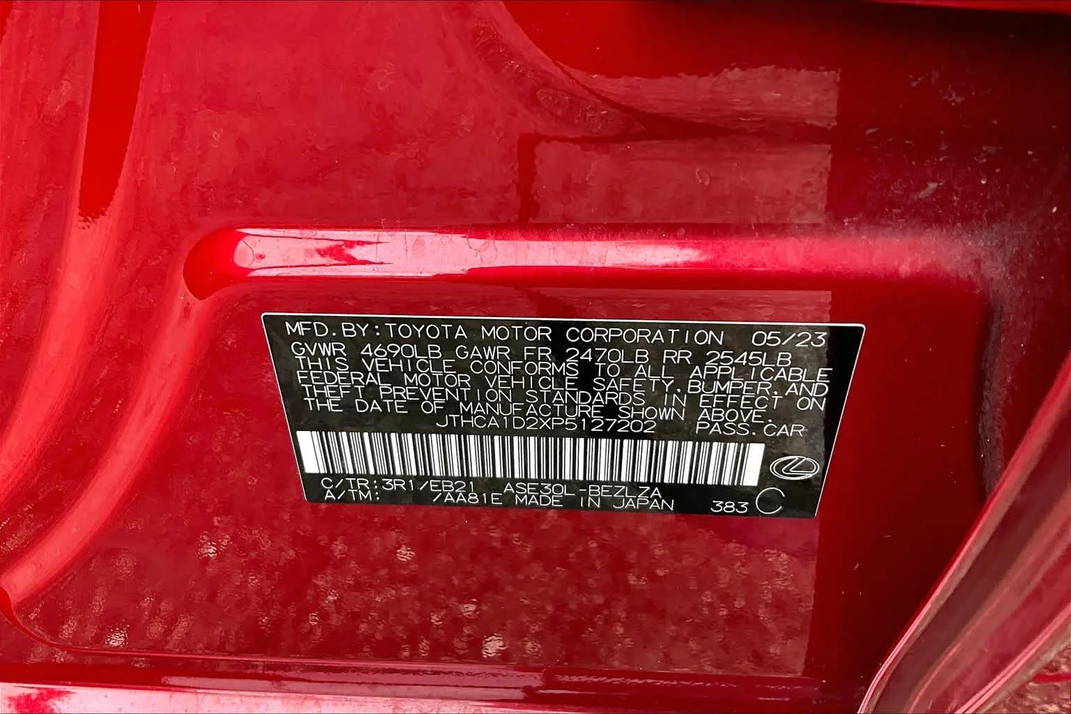 Used 2023 Matador Red Mica Lexus  image 35