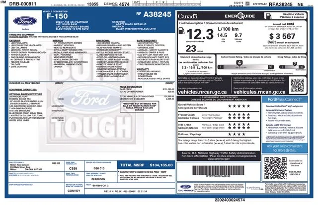 Certified Used 2024 Agate Black Metallic Ford Platinum image 46