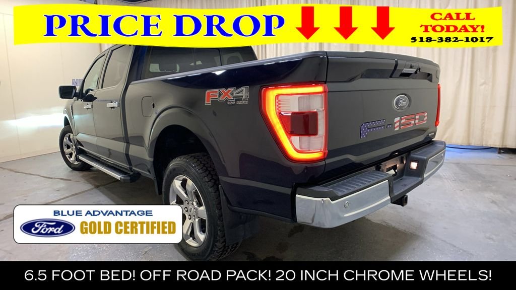 Certified Used 2022 Blue Metallic Ford Lariat image 5