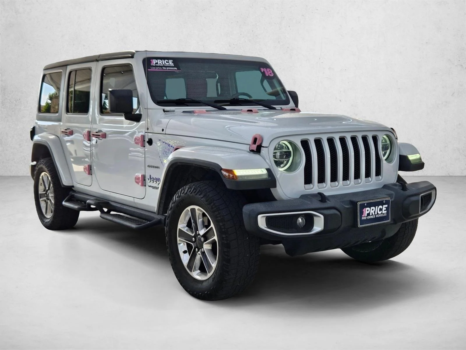 Used 2018 Bright White Clearcoat Jeep Sahara image 3