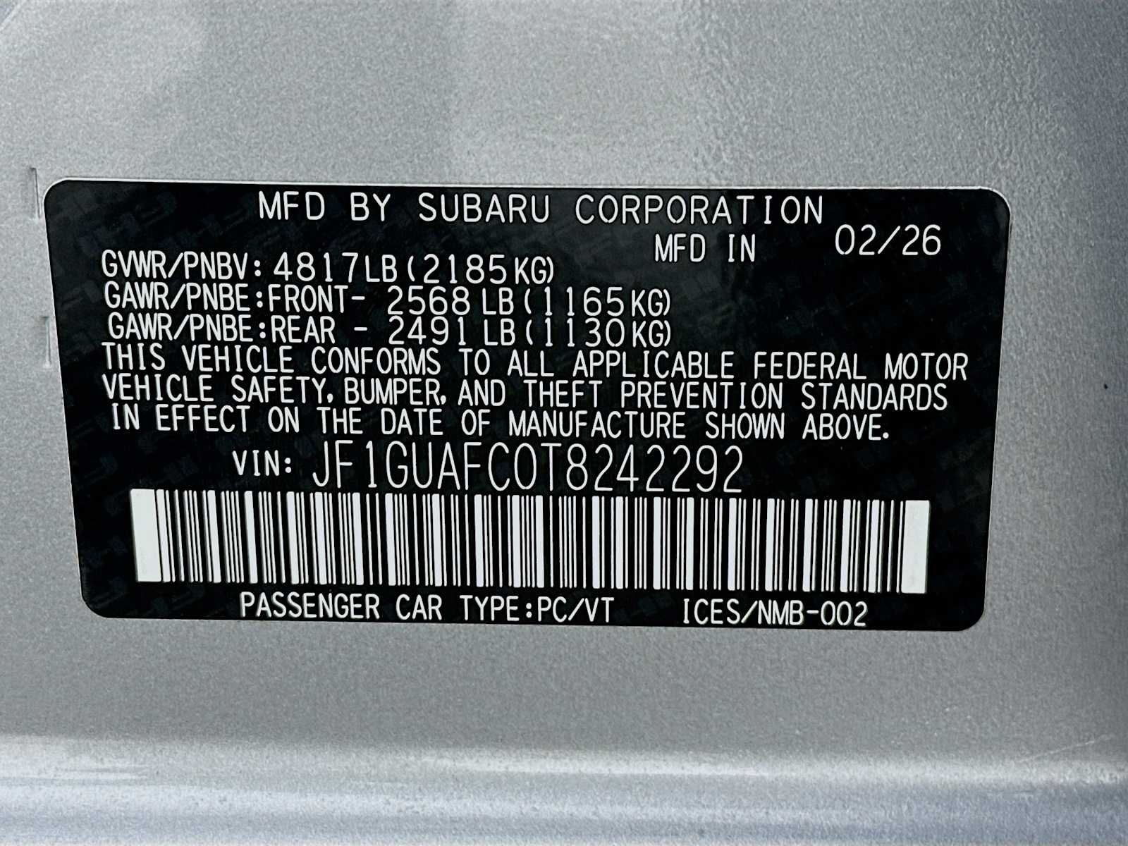 New 2026 ICE SILVER METALLIC Subaru Sport image 28