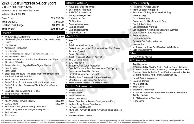 Used 2024 Silver Subaru Sport image 2