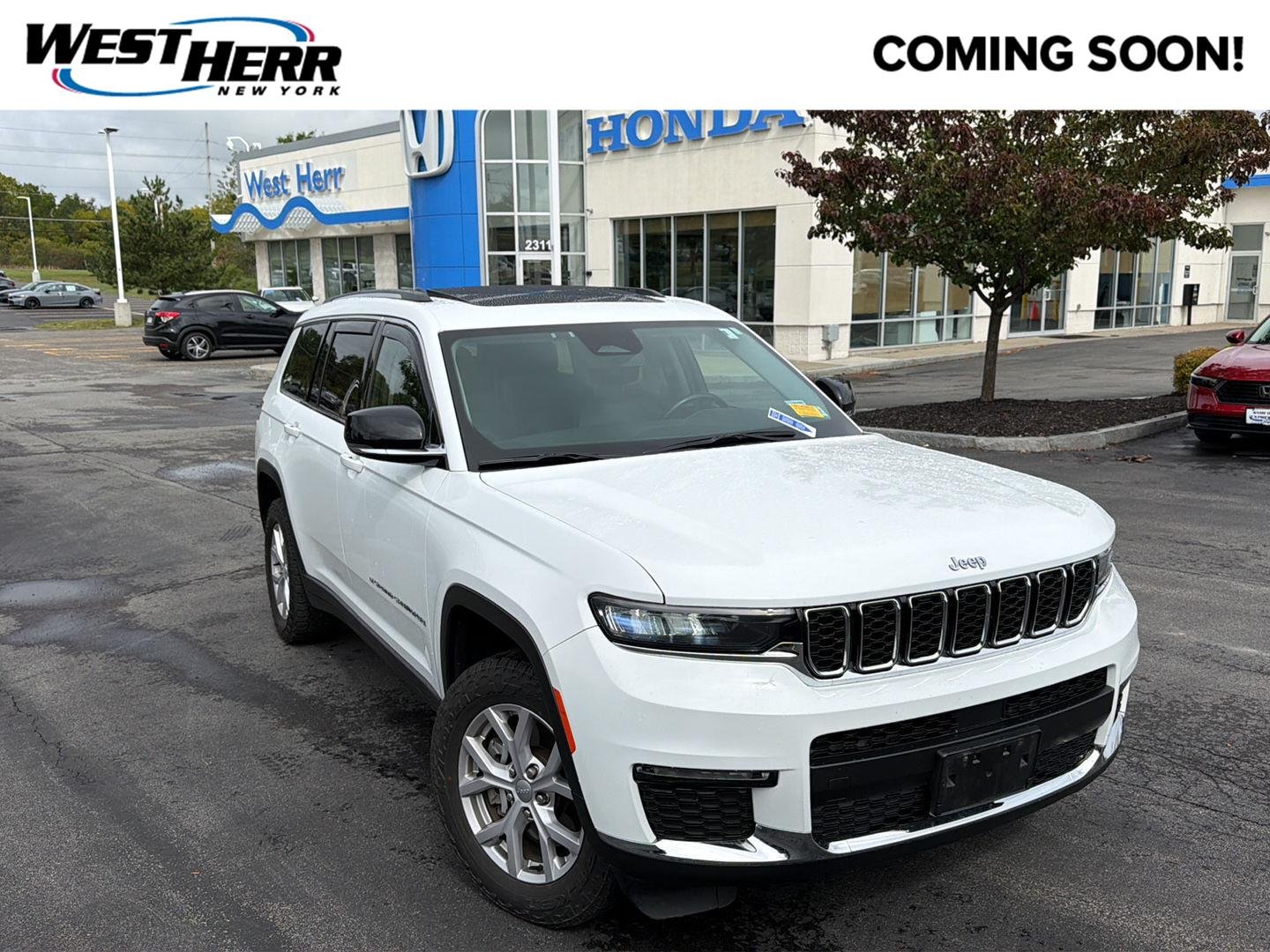 Used 2021 Bright White Clearcoat Jeep Limited image 1