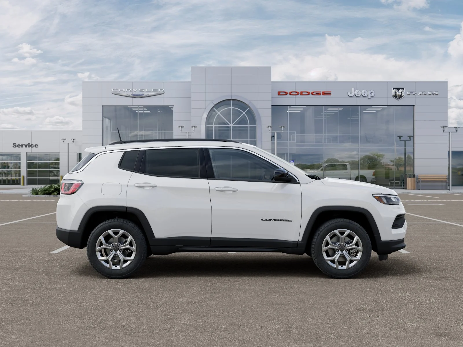 New 2026 Bright White Clear-Coat Exterior Paint Jeep Latitude image 48
