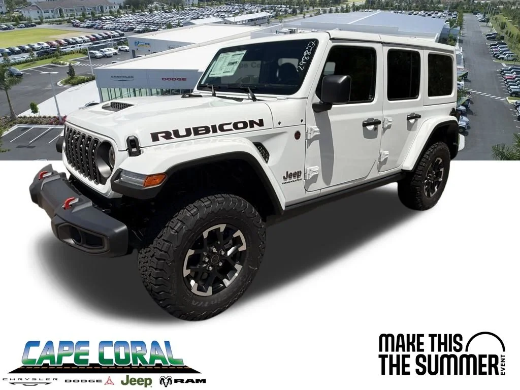 New 2026 Bright White Clear-Coat Exterior Paint Jeep Rubicon image 1