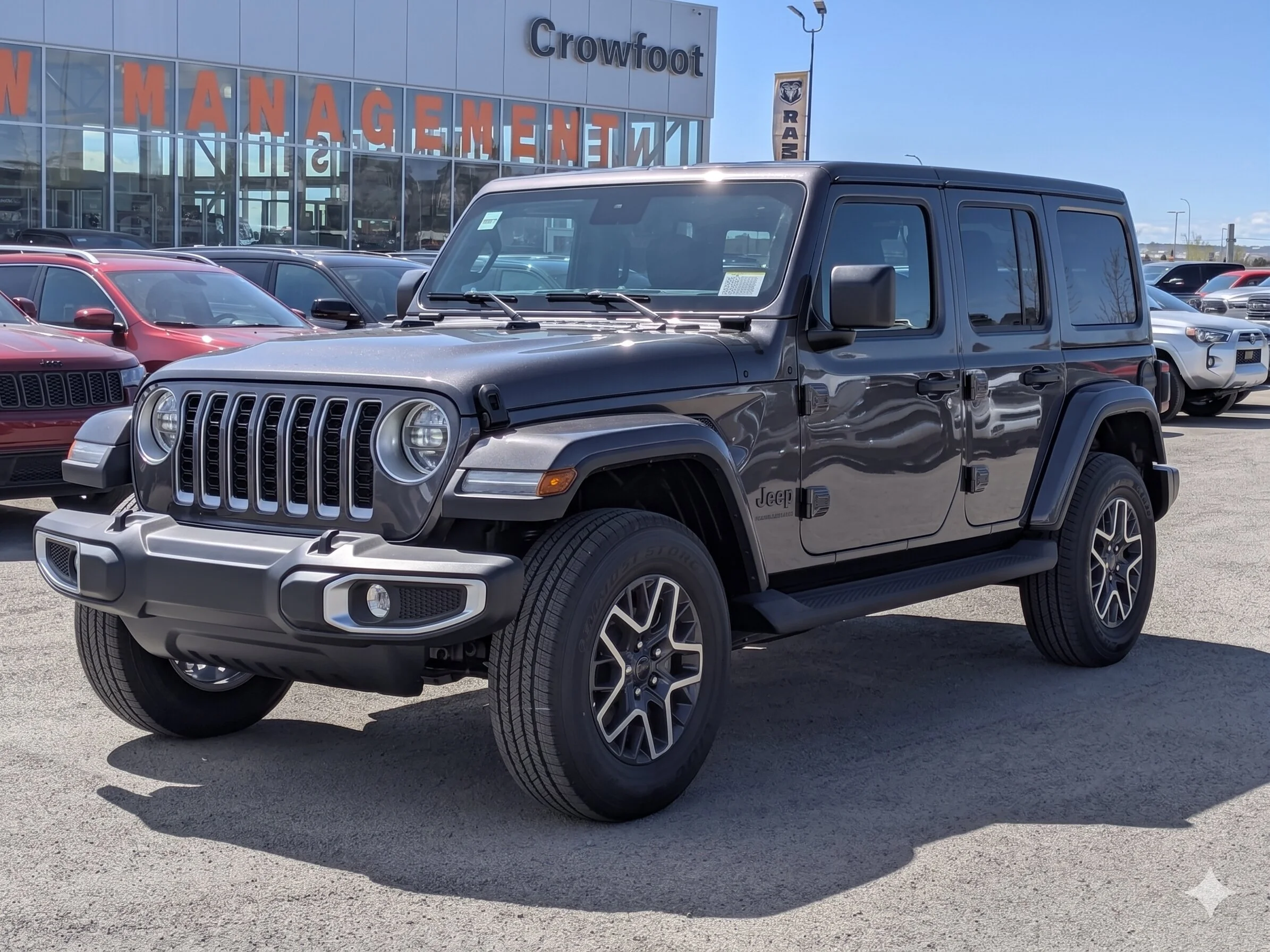 New 2026 Grey Jeep Sahara - - Body-Color Top - Side Steps - 2.0L Turbo - Remote Start & tons more! image 4