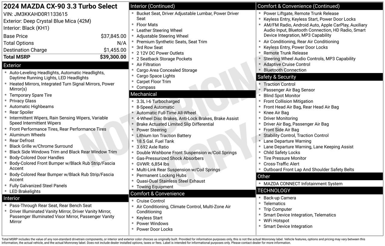 2024 Mazda CX-90 Turbo Select Package - Photo 40