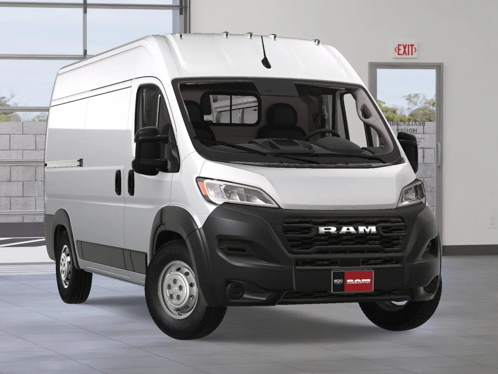 New 2024 Bright White Clearcoat RAM High Roof image 8