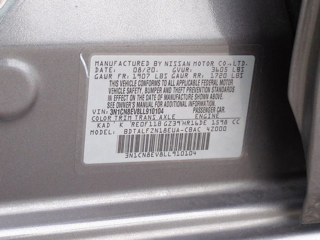 Certified Used 2020 Gray Nissan 1.6 SV image 21