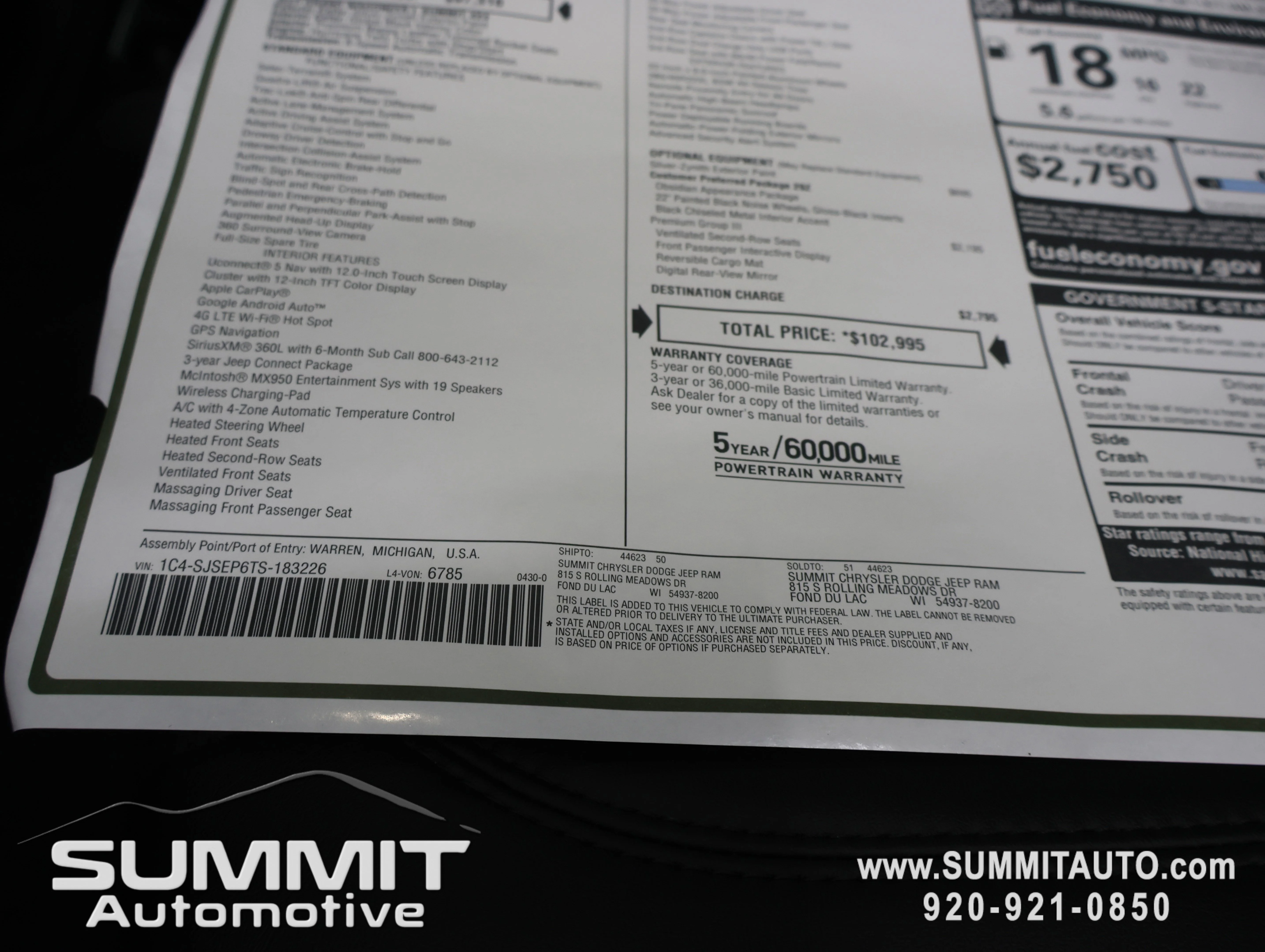 New 2026 Silver-Zynith Exterior Paint Jeep Summit Obsidian image 45