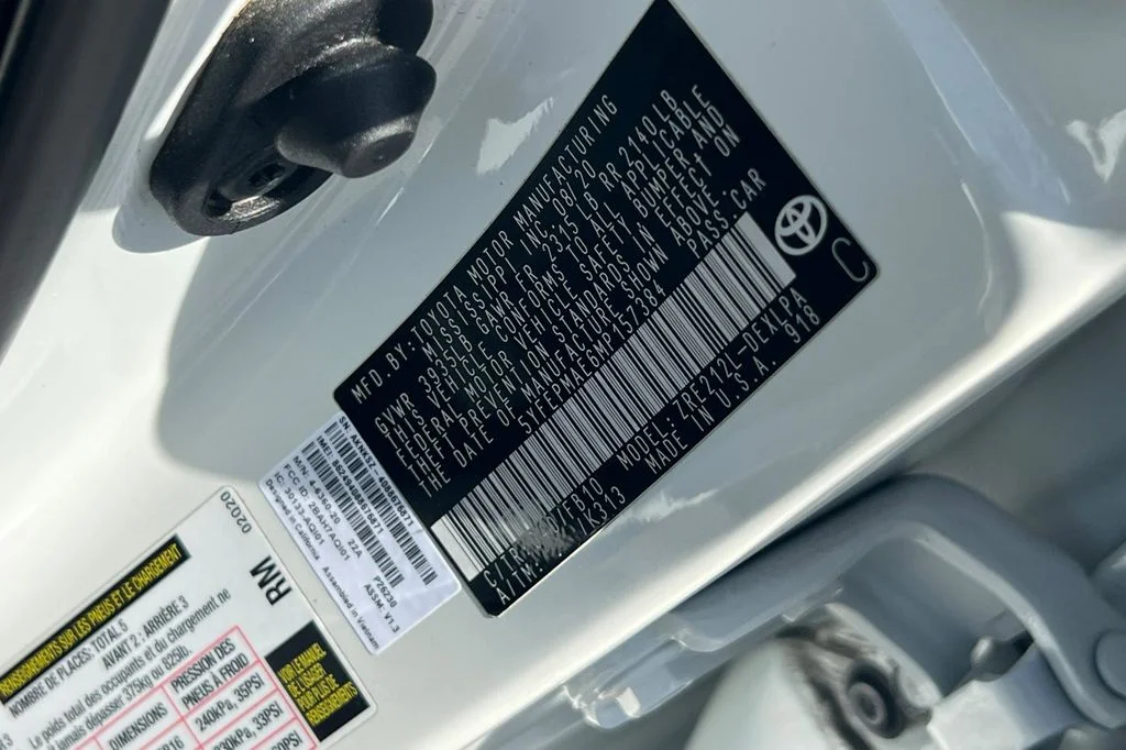 Certified Used 2021 White Toyota LE image 29
